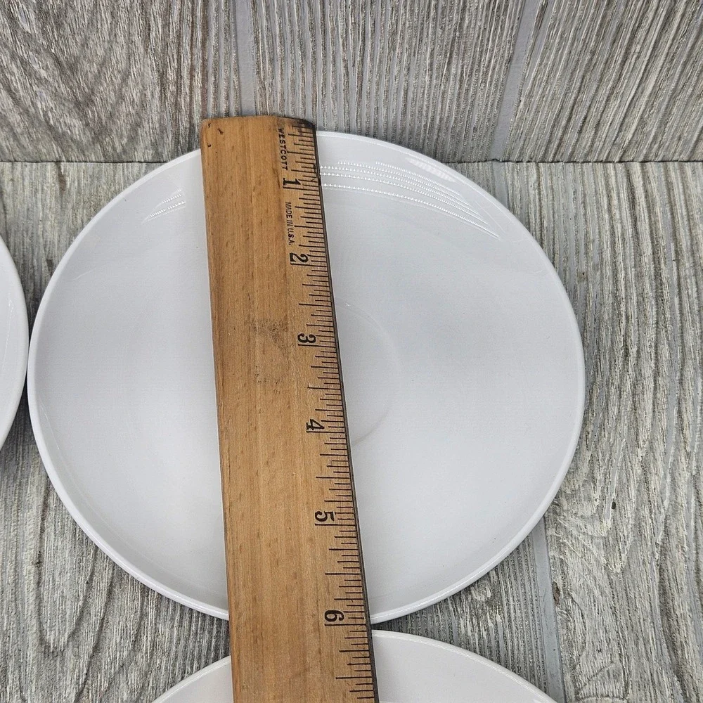 Centura by Corning Corelle White Coupe Discontinued Saucer Set of 6 Vintage MCM